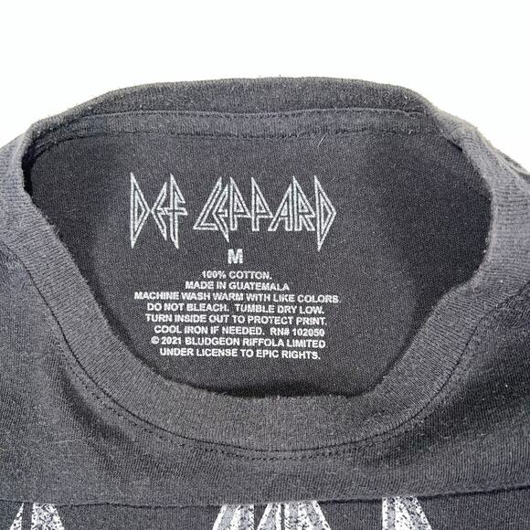 Black Def Leppard Graphic Short Sleeve T-Shirt Size Medium - Picture 4 of 6